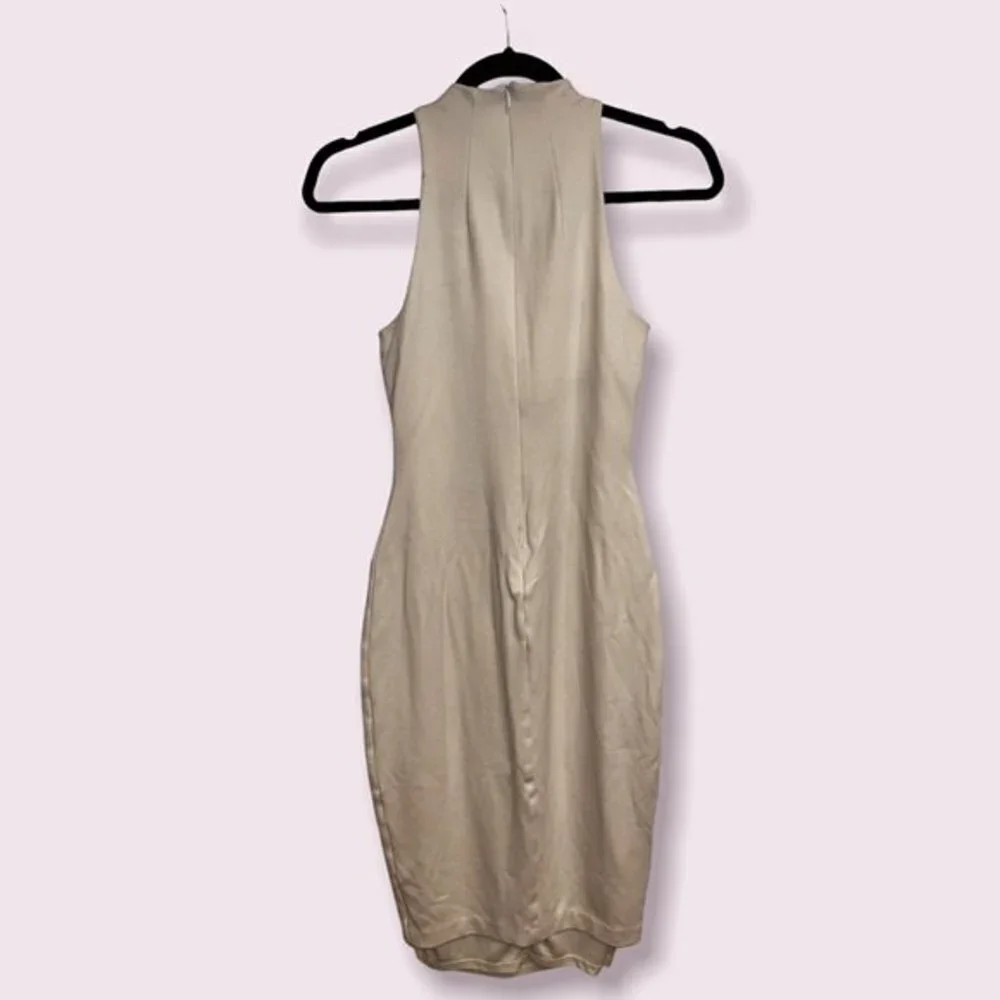 Anthropologie Bailey 44 Midi Dress Cream Mock Bodycon Sleeveless Womens Size XS - Picture 2 of 5